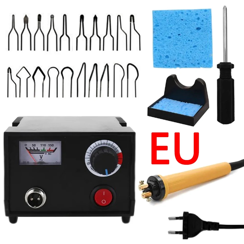 Soldering pen with adjustable temperature and a set of replacement tips