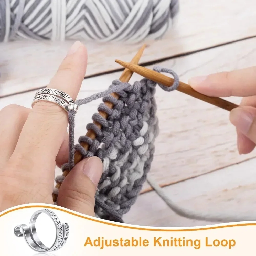 Thanks to its unique design, the ring is perfect for knitting and protecting fingers