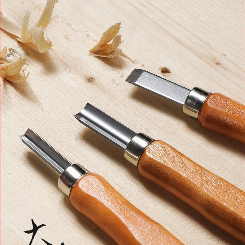 Wood chisel handle with ergonomic design