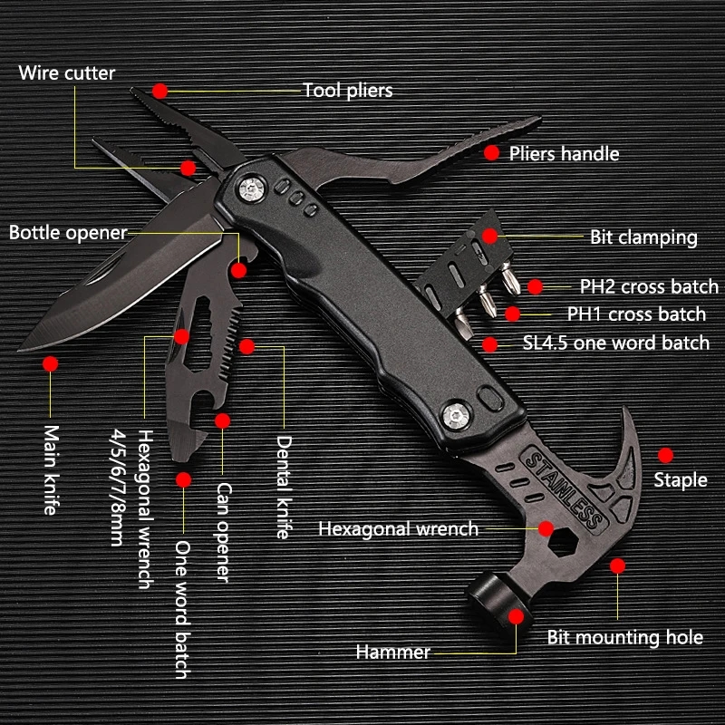 Compact tool for outdoor activities