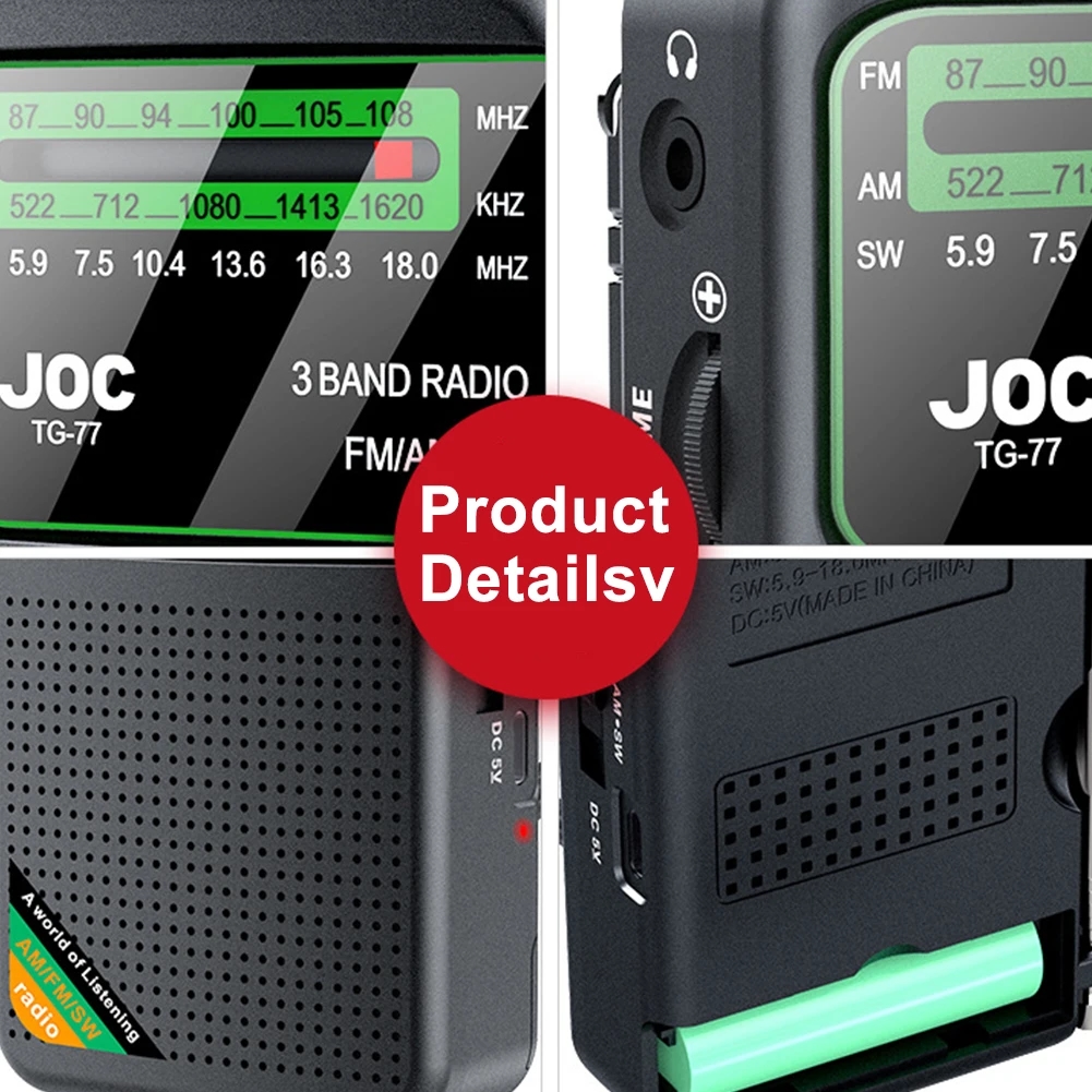 Compact radio, perfect for travel and outdoor activities