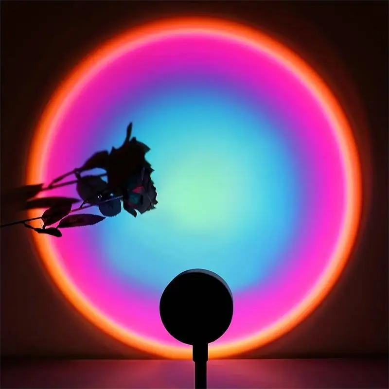 The lamp emits soft light, creating a romantic atmosphere in the room