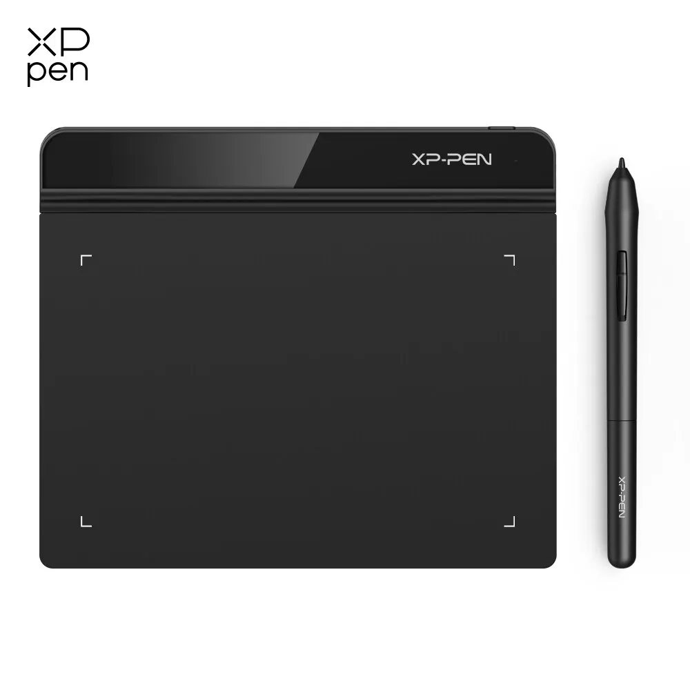 Image de la tablette graphique XPPen Star G640 avec un stylet sur fond noir