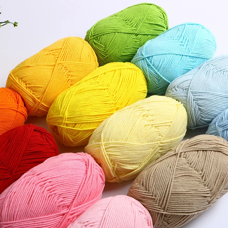 Closeup of bright pink yarn for knitting