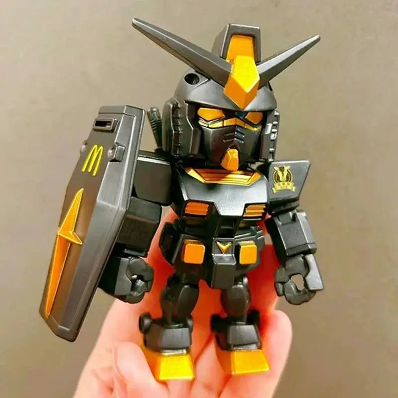 Photo showing the Gundam McDonald's figurine from a top-down perspective