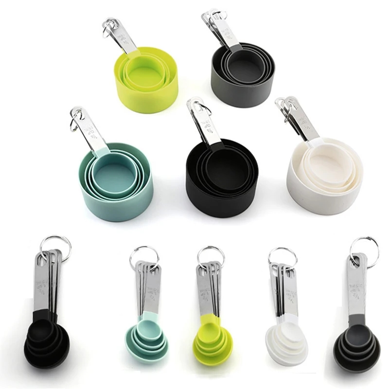 Convenient measuring cups with sturdy handles for easy use