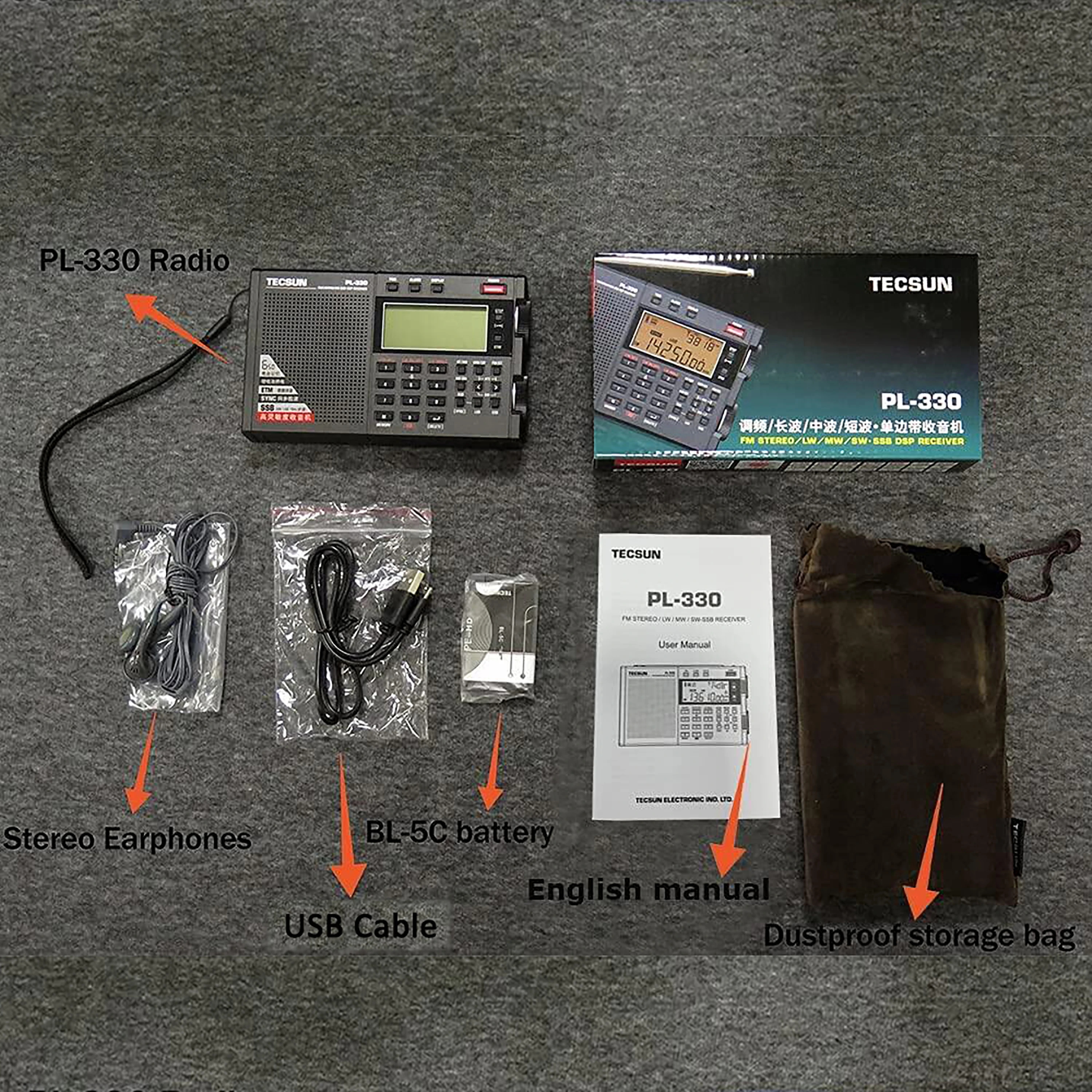 Detailed information about the features and bands of the Tecsun PL-330 radio