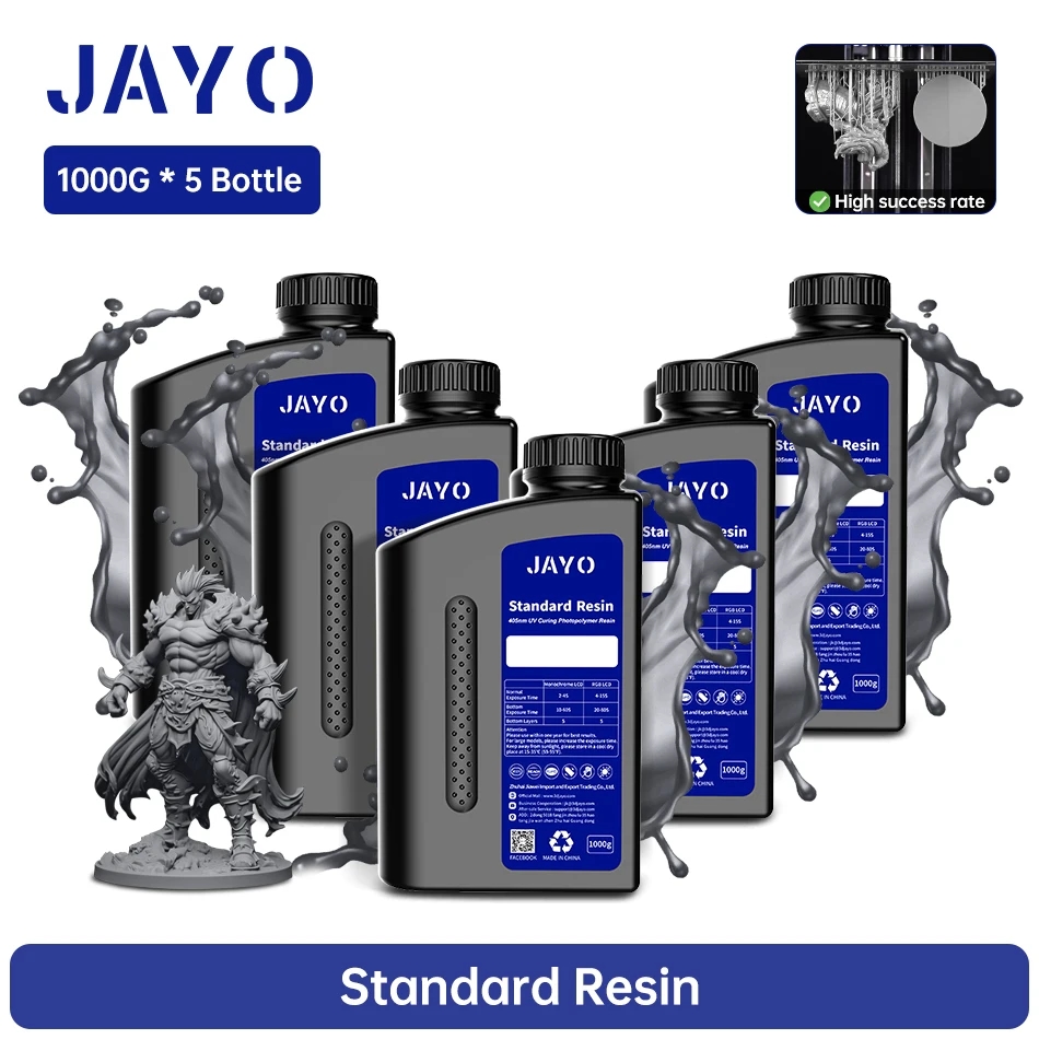 Several 3D models of toys, decorations and other objects printed using JAYO resin