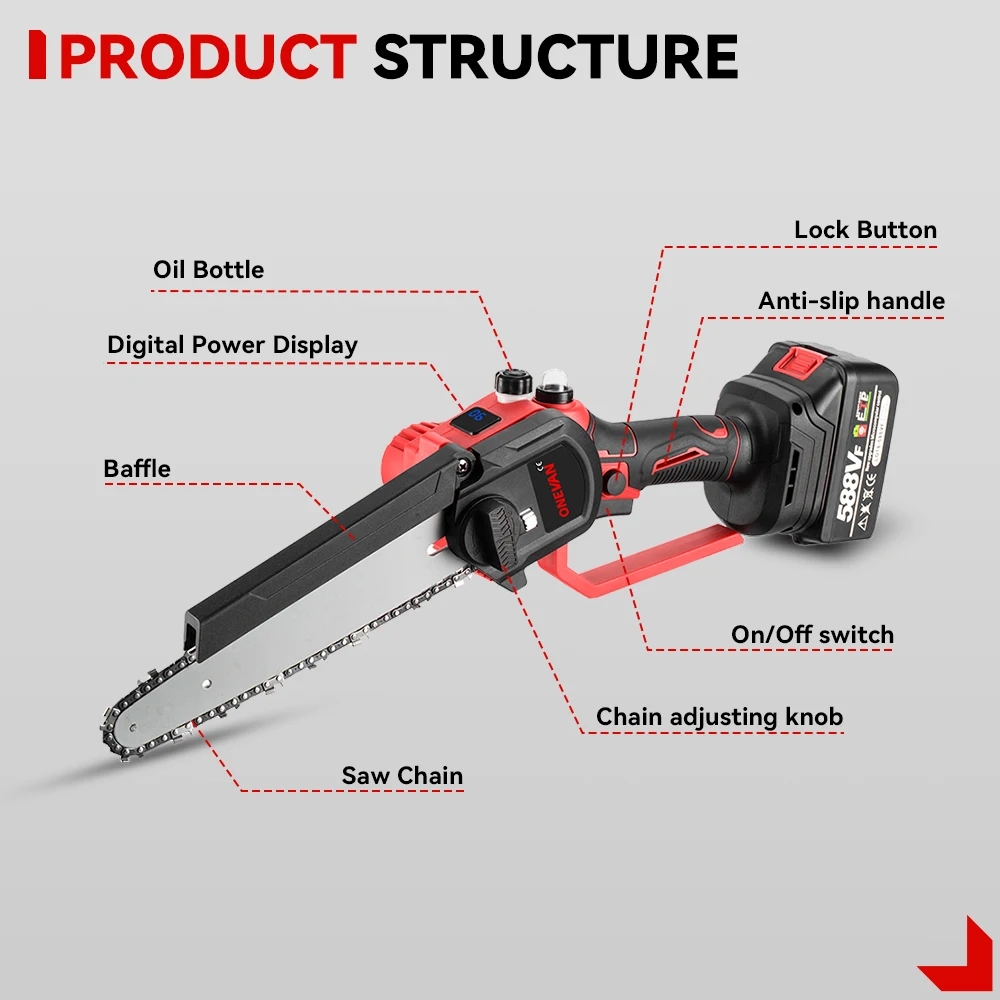 Set of the cordless saw with two lithium-ion batteries