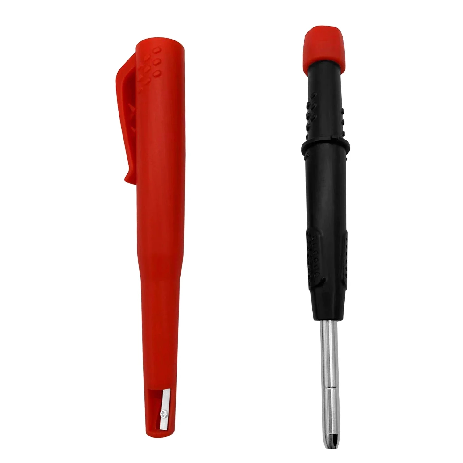 Built-in sharpener for quick sharpening of the lead on the mechanical pencil body