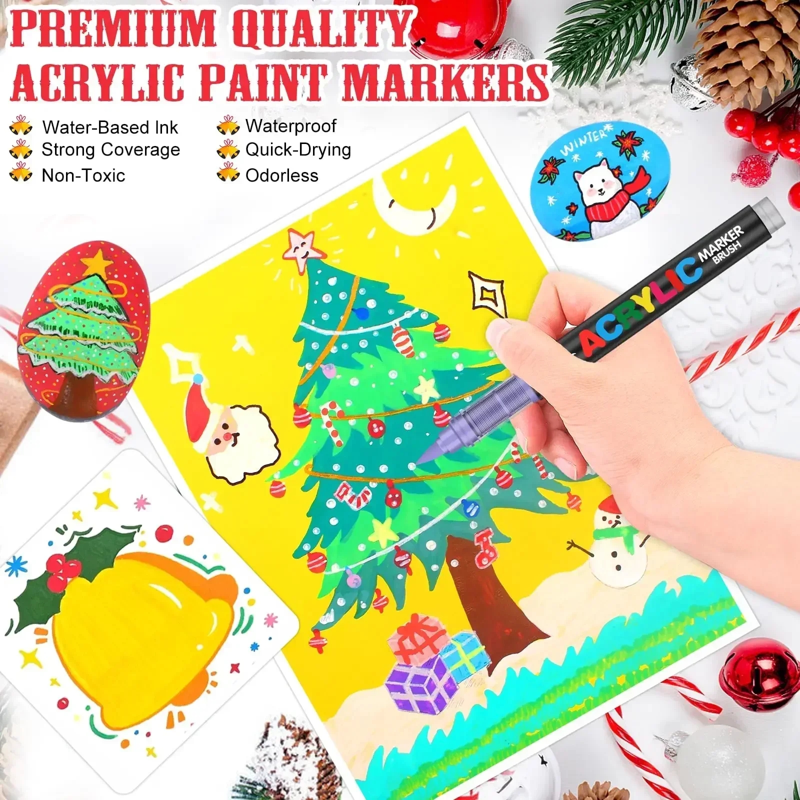 Image of a compact box with a set of acrylic markers