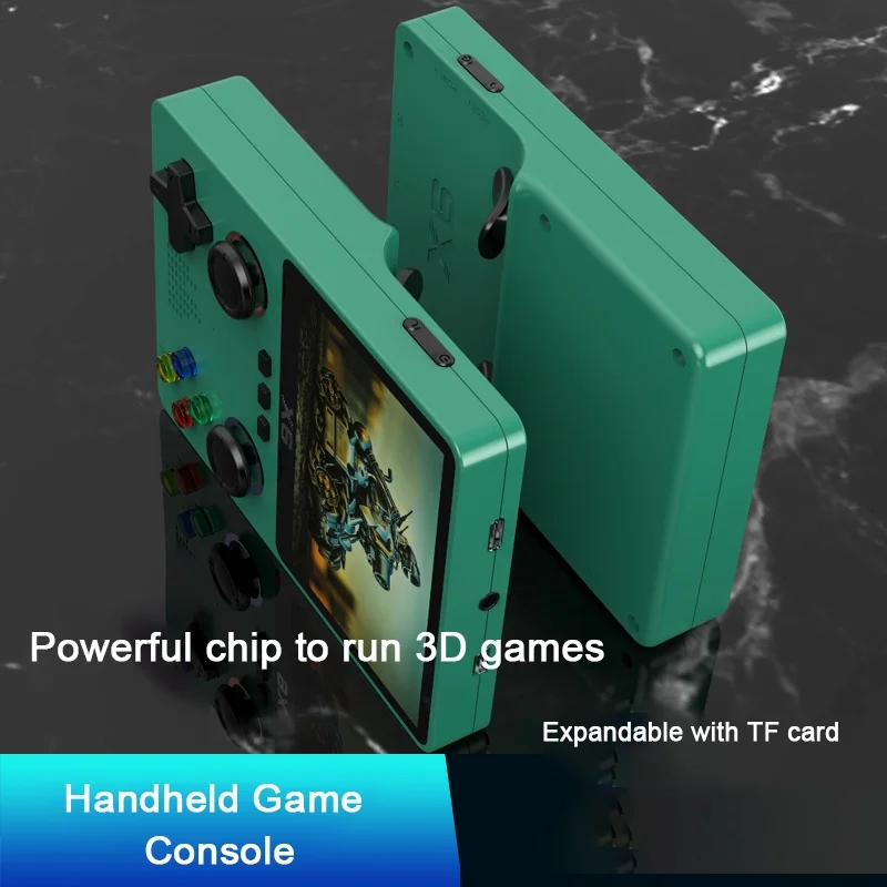 Portable console X6 with 2000 mAh battery, long gaming time without recharge
