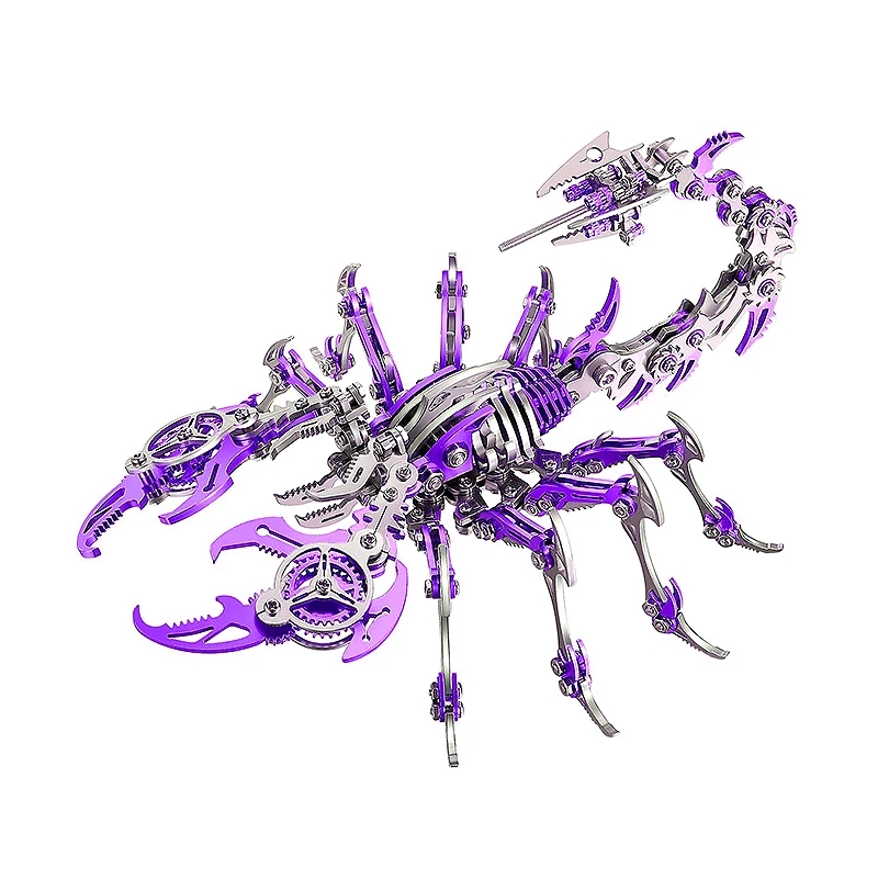 Fully assembled metal model of a mechanical scorpion