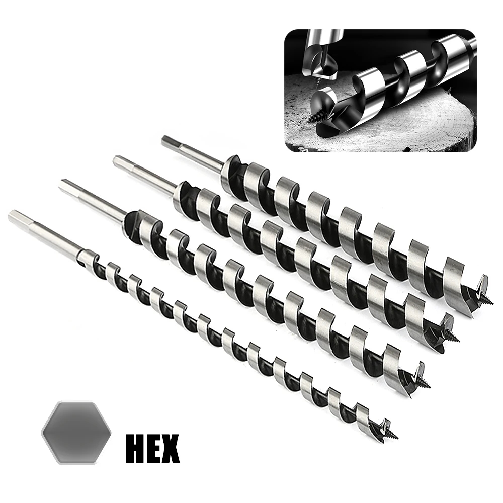 Professional woodworking drill SHENSEN with durable metal construction and hex handle for secure fixation