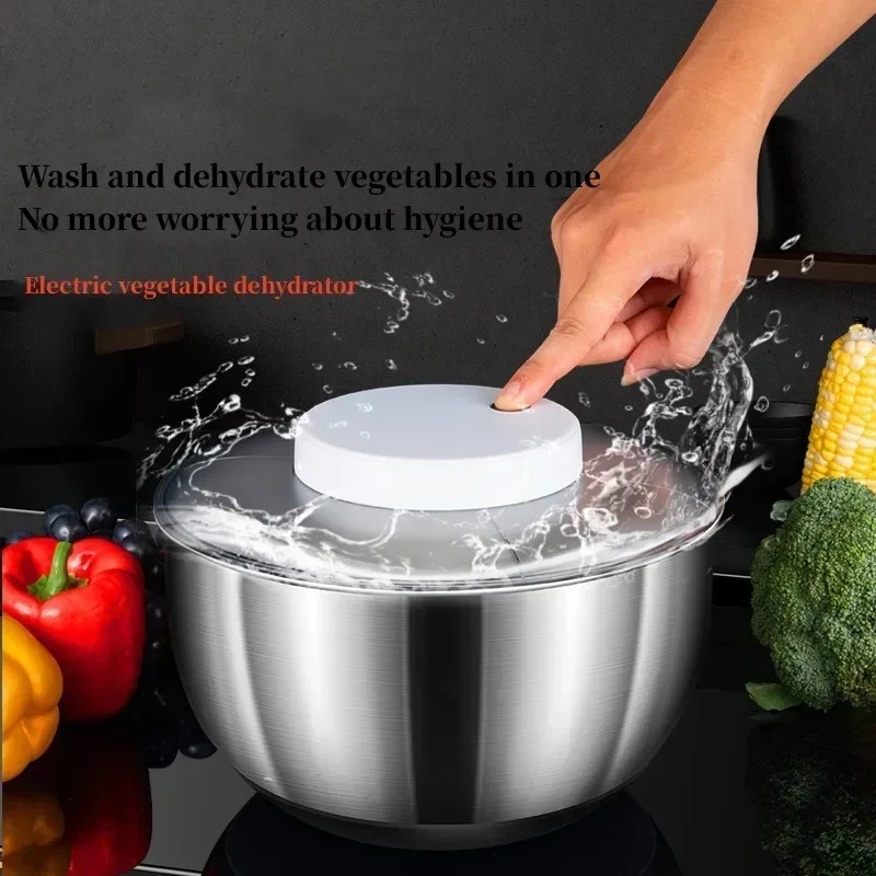 Convenient device for drying vegetables and fruits with wet and dry separation