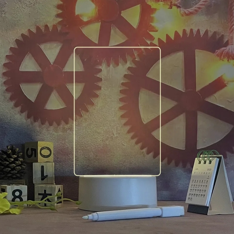Desk lamp-board with marker for girls and children