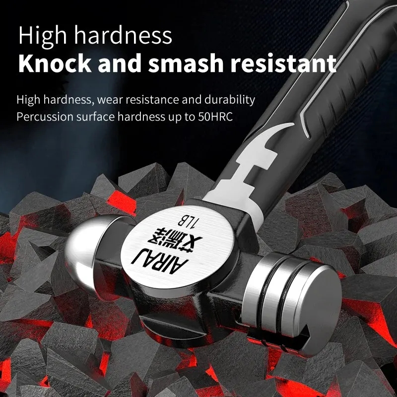 Comfortable rubber handle of AIRAJ mini hammer