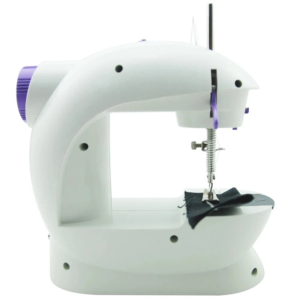 Mini machine à coudre avec lame pour couper le tissu et commandes pour une couture et réparation rapides