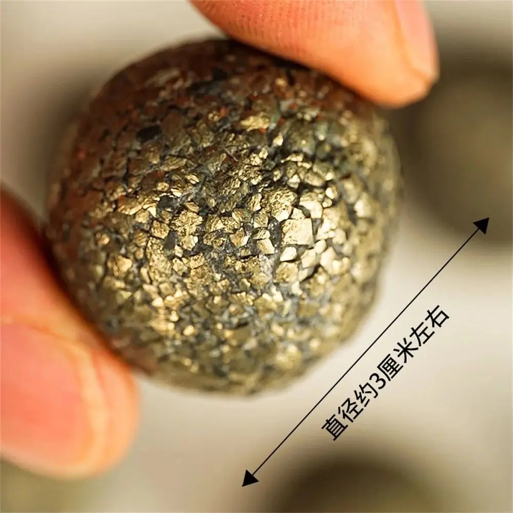 Pyrite against a cozy interior background, creating a peaceful atmosphere