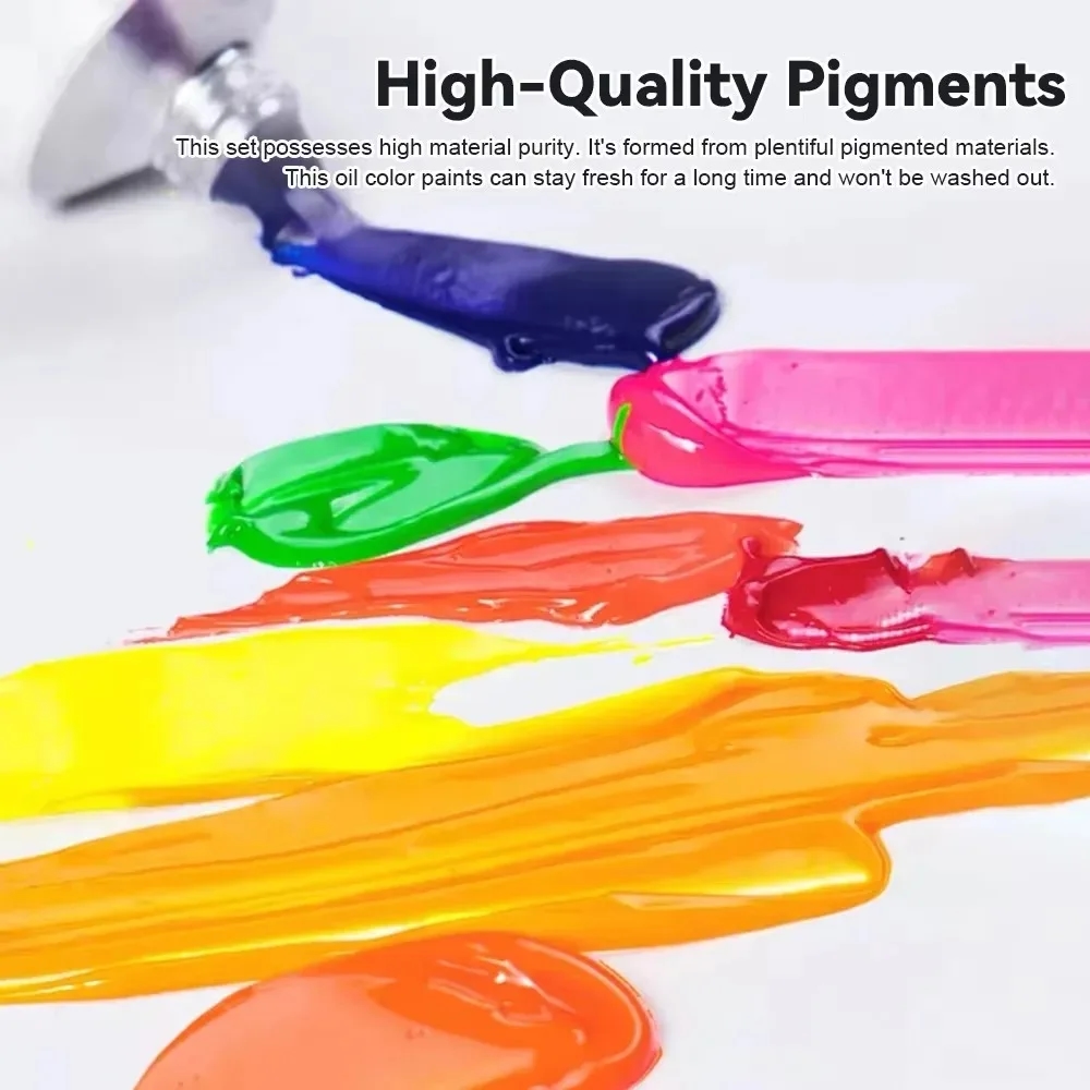 Smudged neon oil paints by Paul Rubens on the surface