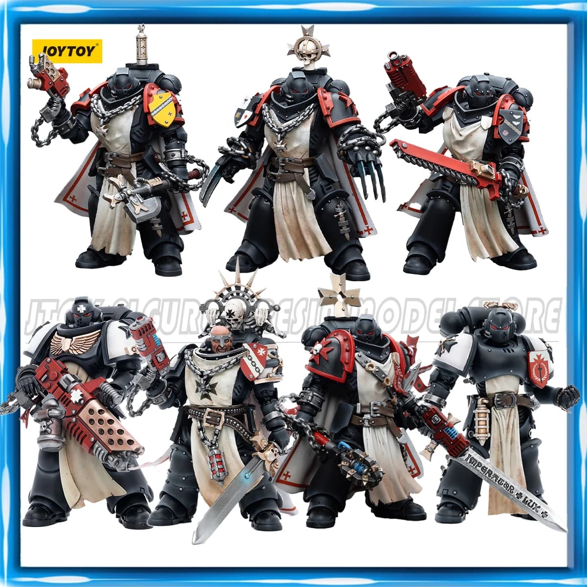 Figura do Guerreiro Negro Alberich do universo Warhammer 40K