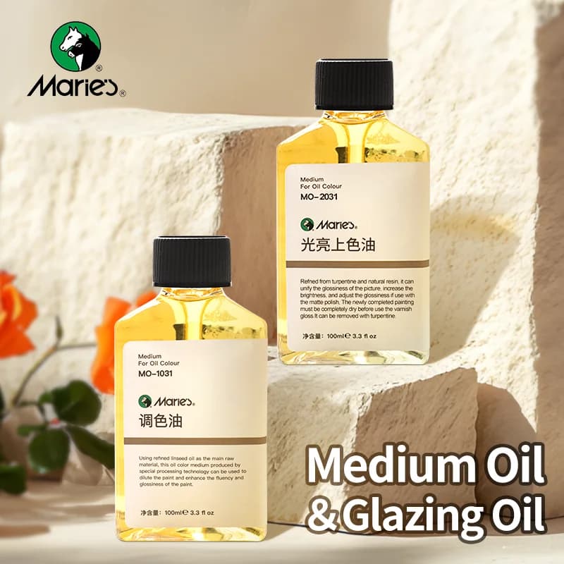 Bottle of Marie's oil paint for mixing colors
