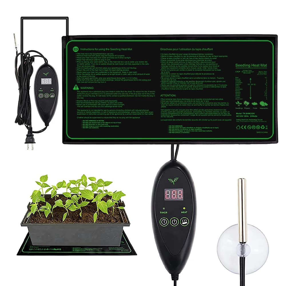Heating mat with temperature controller for seed germination