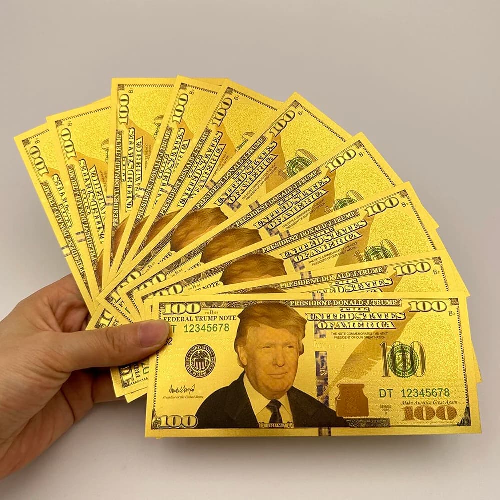 Goldscheine mit detailliertem Design, ideal für die Sammlung