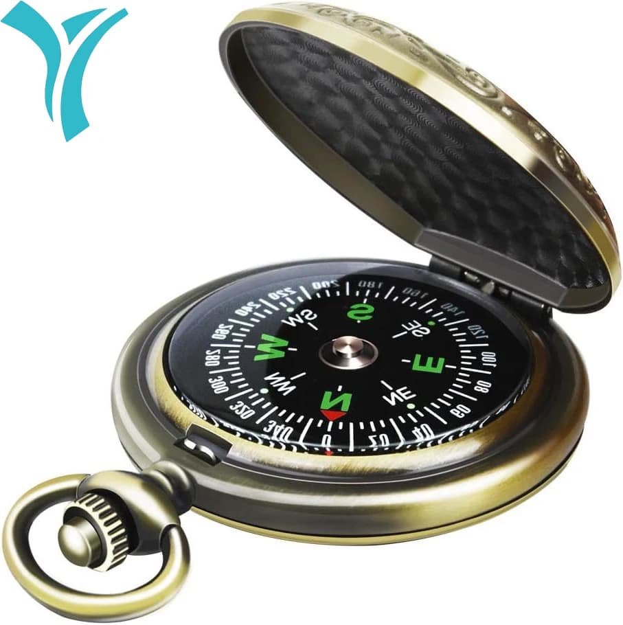 Metal compass for tourism and camping