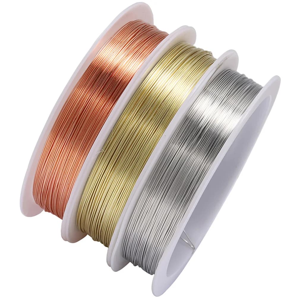Coils of copper wire in various sizes and shades