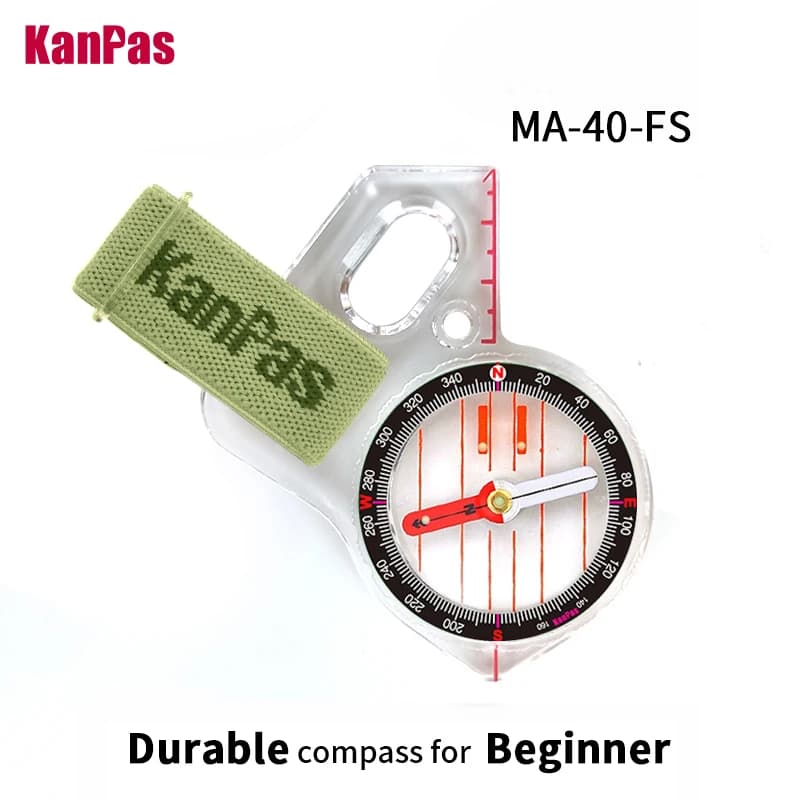 KANPAS compass with impact-resistant case and luminous dial