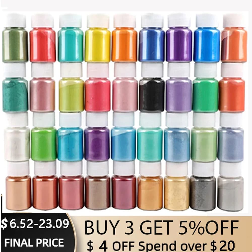 Aesthetically pleasing mica colors, perfect for epoxy resin and soap