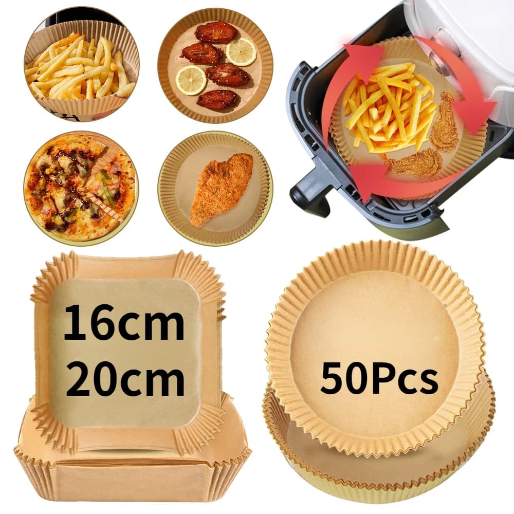 Pack of disposable paper liners for air fryer