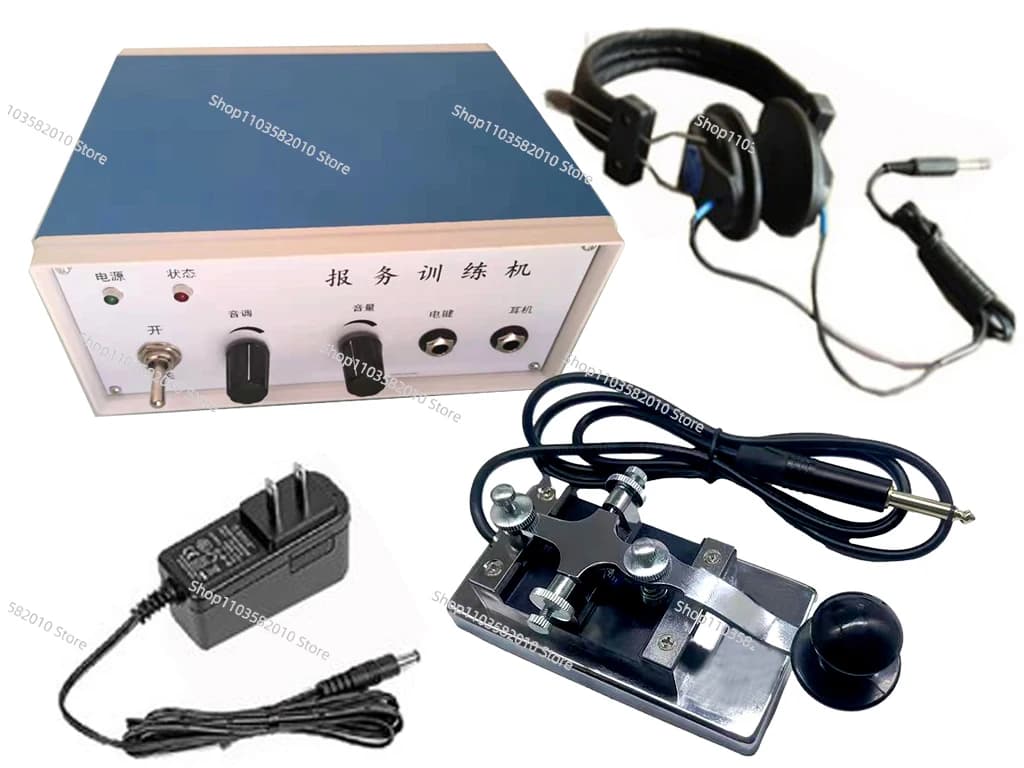 Visualization of the telegraph machine with key and power supply