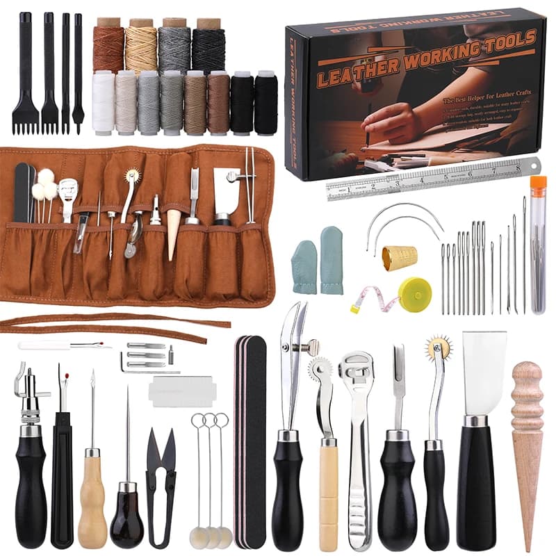 Convenient leather sewing set, perfect for repairs and creativity