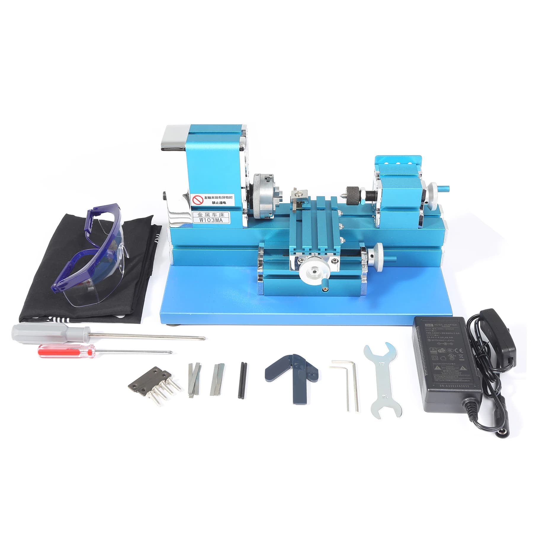 Universal lathe for processing metal and wood