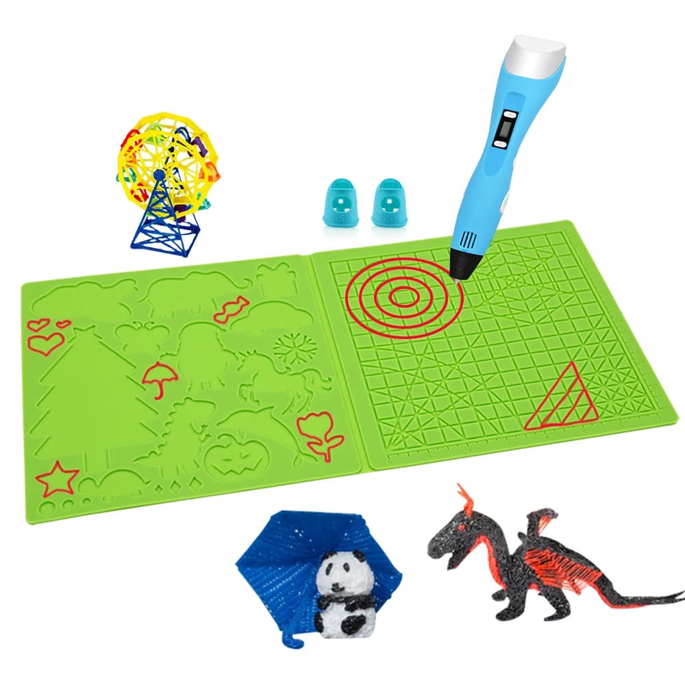 Silicone Mat with Basic Geometric Shapes for 3D Pen Drawing