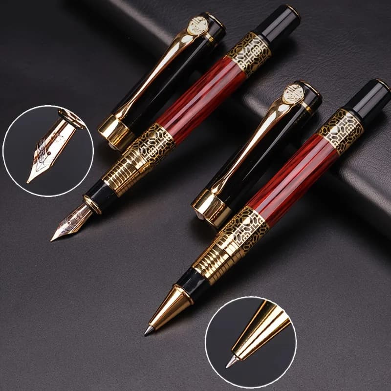 Caneta bonita com design detalhado, perfeita para presente